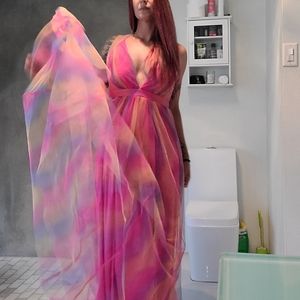 Bright Flowy Maxi Gown